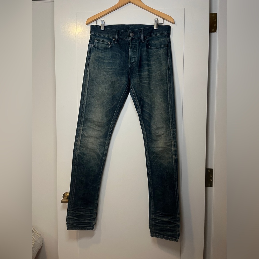 John Elliott Men's Skinny Jeans - Dark Blue Wash